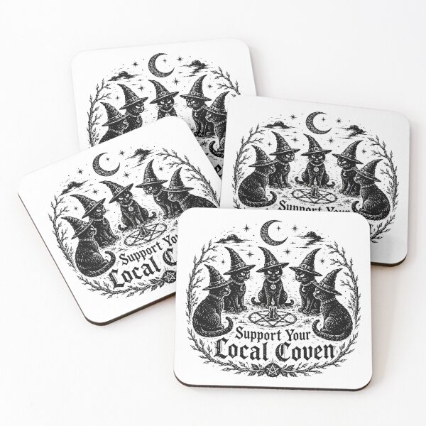 Item preview, Witchy Black Cat Coven Gothic Occult Ritual designed and sold by chattsuede.