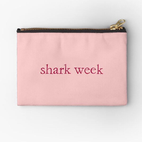 Shark Week Bag, Tampon case, funny zipper pouch, period storage,  organizational
