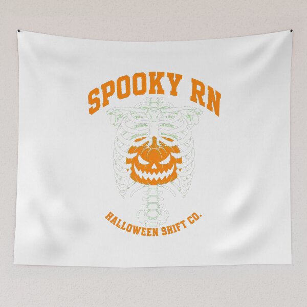 Item preview, Spooky RN Halloween Shift Skeleton Ribcage Pumpkin designed and sold by chattsuede.