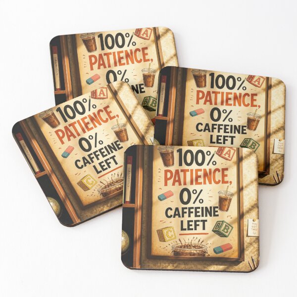 Item preview, 100 Percent Patience 0 Percent Caffeine Left Primary Teacher Back To School designed and sold by mo-carnival.