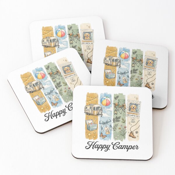 Item preview, Happy Camper Retro RV Life designed and sold by Roy & Tiffany.