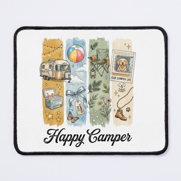Item preview, Happy Camper Retro RV Life designed and sold by Tiffany Roy.