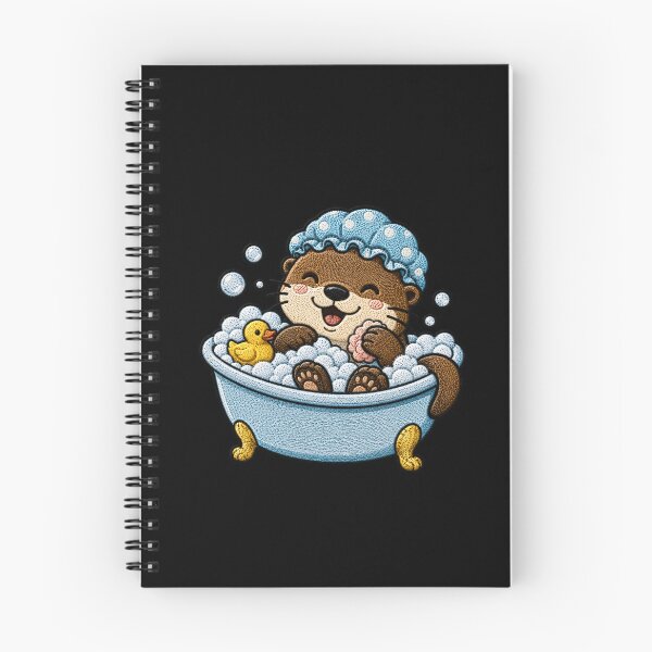 Item preview, Cute Otter Taking a Bubble Bath Kawaii Embroidery Patch designed and sold by ColorSplash123.