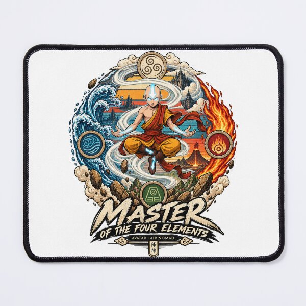 Item preview, Avatar Aang Master of the Four Elements Vintage Airbender Retro T-Shirt designed and sold by Cellara91.