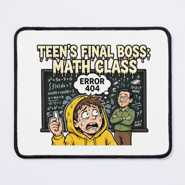 Item preview, Teen's Final Boss Math Class Funny Error 404 designed and sold by Csaba1983.