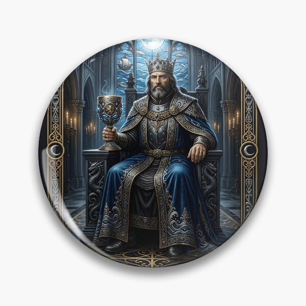Item preview, King of Chalices - tarot card designed and sold by Studio77-Gothic.