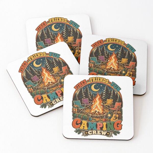 Item preview, Camping Crew – Fires Friends Fun Retro Outdoor Adventure designed and sold by will freed18.