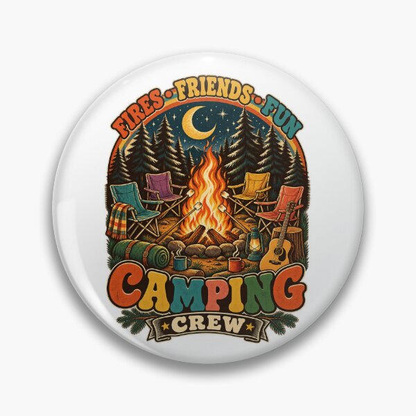 Item preview, Camping Crew – Fires Friends Fun Retro Outdoor Adventure designed and sold by will freed18.