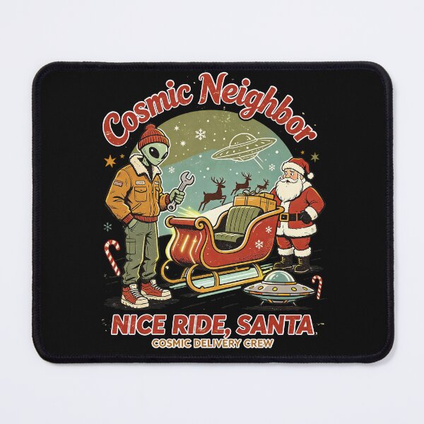 Item preview, Nice Ride Santa Alien Christmas designed and sold by NatalieJeans.