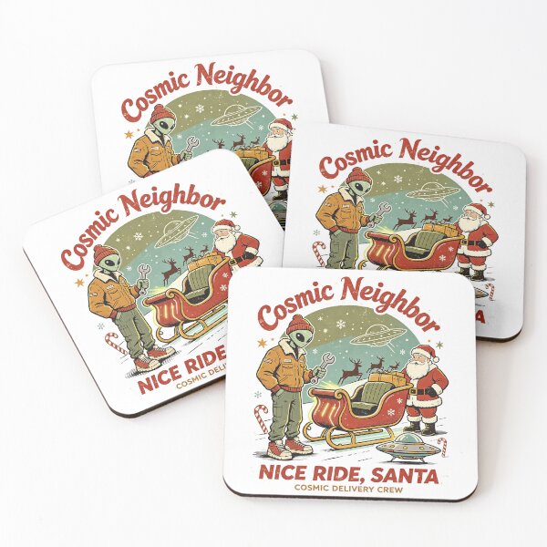 Item preview, Nice Ride Santa Alien Christmas designed and sold by NatalieJeans.