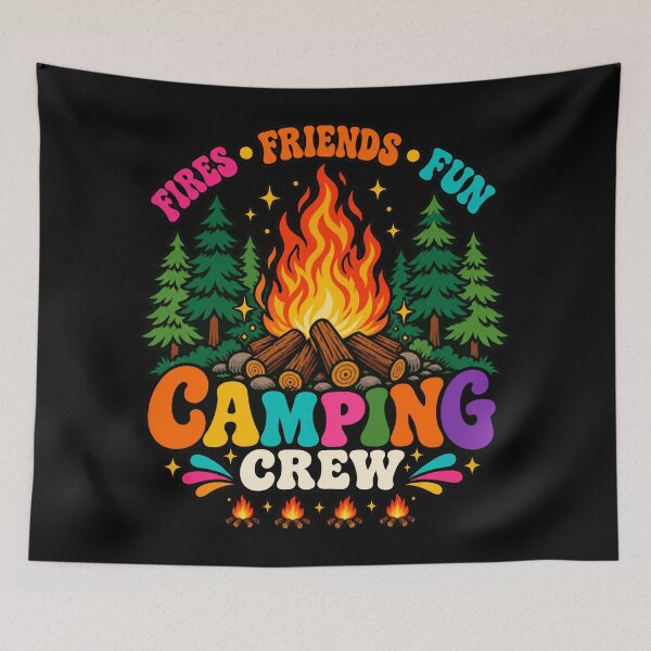 Item preview, Camping Crew – Fires Friends Fun Retro Outdoor Adventure designed and sold by will freed18.