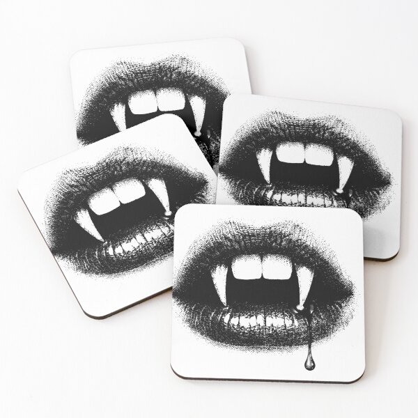 Item preview, Vampire Lips Fangs Gothic Vintage designed and sold by HexRelic.