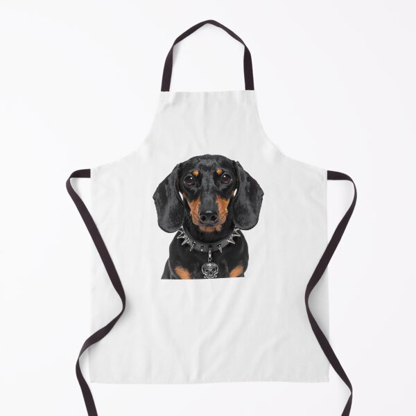 Item preview, Gothic Dachshund Puppy Spiked Skull Collar Illustration designed and sold by BetweenForms.