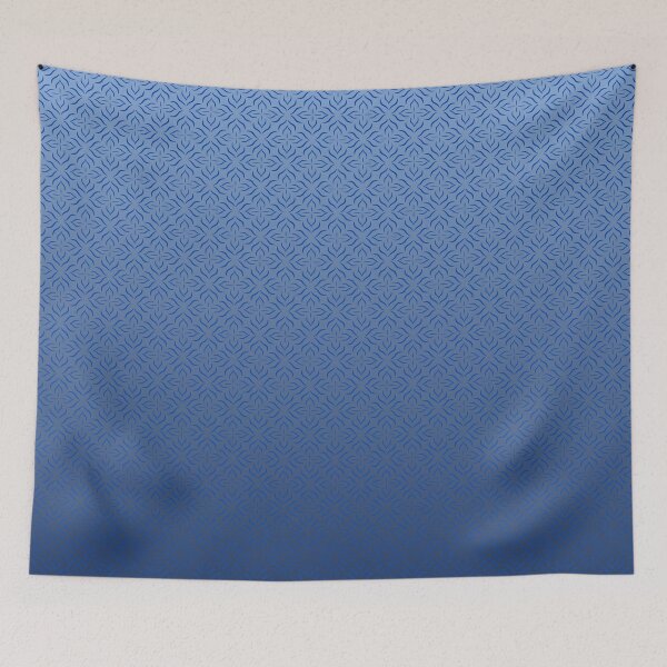 Item preview, Traditional Batik Blossom Fade – Heritage Indonesian Ombre Pattern | Blue designed and sold by Frohyou.