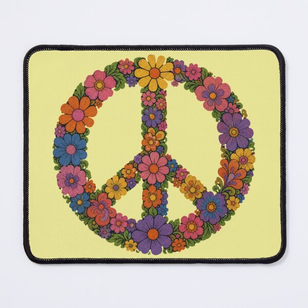Item preview, Sixties Floral Peace Sign designed and sold by cbfineart.