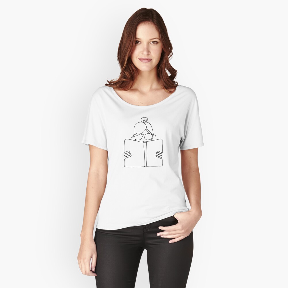 #booklover 5 - from book lover to booklover <3 black & white Relaxed Fit T-Shirt