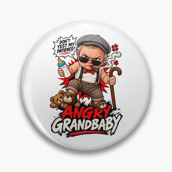 Item preview, Angry Grandbaby Funny Grumpy Baby Meme Cartoon designed and sold by afr-saad.