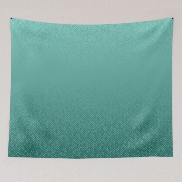 Item preview, Traditional Batik Blossom Fade – Heritage Indonesian Ombre Pattern | Teal designed and sold by Frohyou.