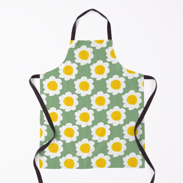 Item preview, Sage Green Retro Daisy Flower Pattern 70s Floral Art designed and sold by CaramelCo.