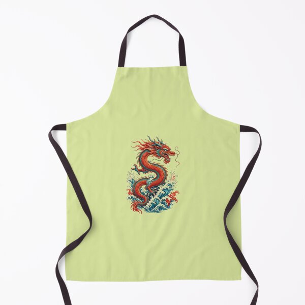 Item preview, Red Dragon Rising From Ocean Waves designed and sold by Meemana.