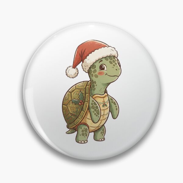 Item preview, Christmas Cute Turtle with Santa Hat  designed and sold by SOUFIANE1991.
