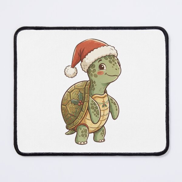 Item preview, Christmas Cute Turtle with Santa Hat designed and sold by SOUFIANE1991.