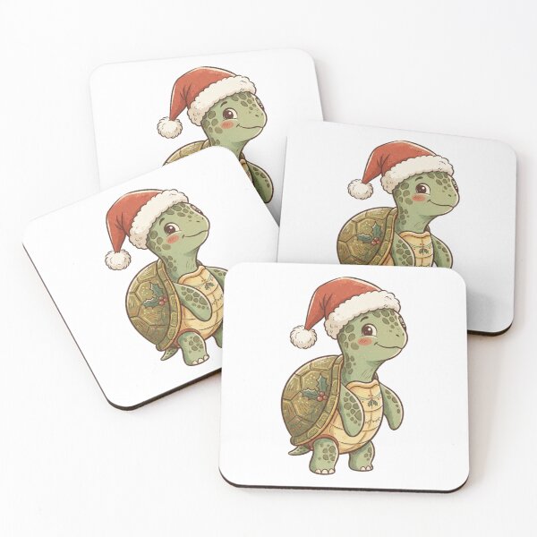 Item preview, Christmas Cute Turtle with Santa Hat  designed and sold by SOUFIANE1991.