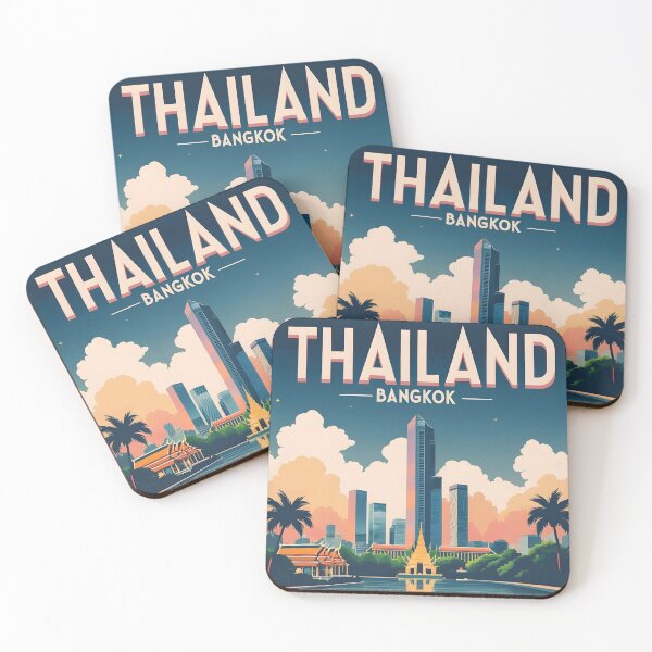 Item preview, Bangkok Thailand Vintage Travel Tourism designed and sold by TravelersGems.