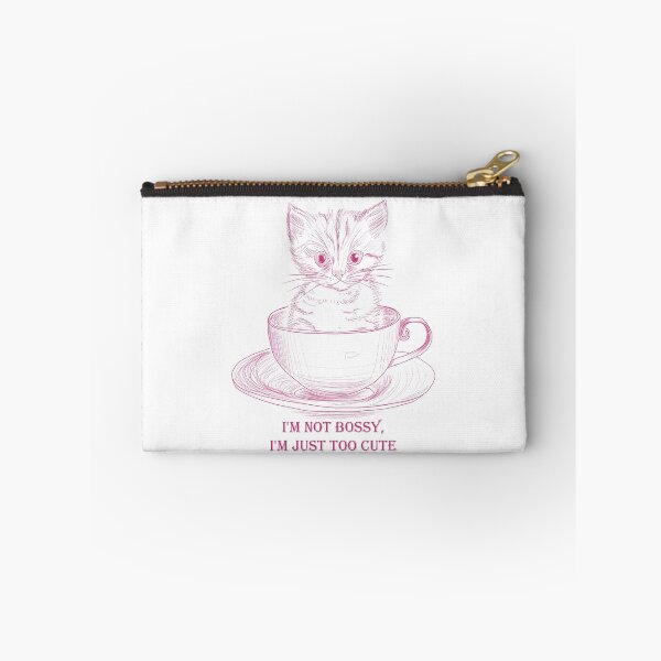 Item preview, Pink I'm not bossy, I'm just too Cute kitten in teacup designed and sold by Anne Londez Studio.