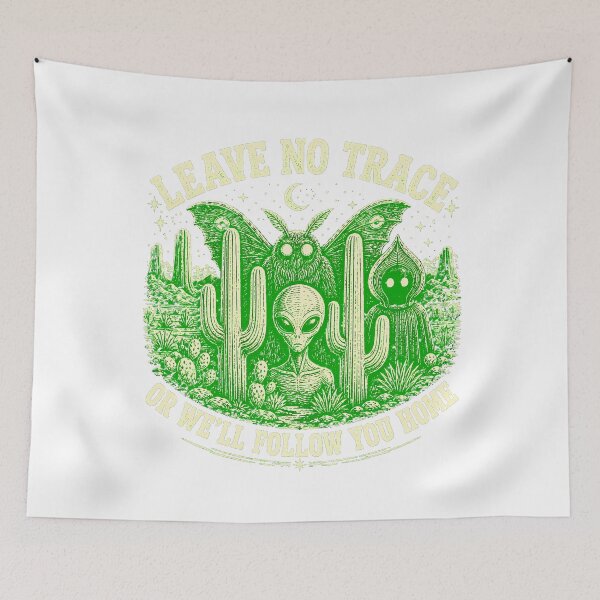 Item preview, Desert Cryptid Camping Leave No Trace Humor designed and sold by chattsuede.