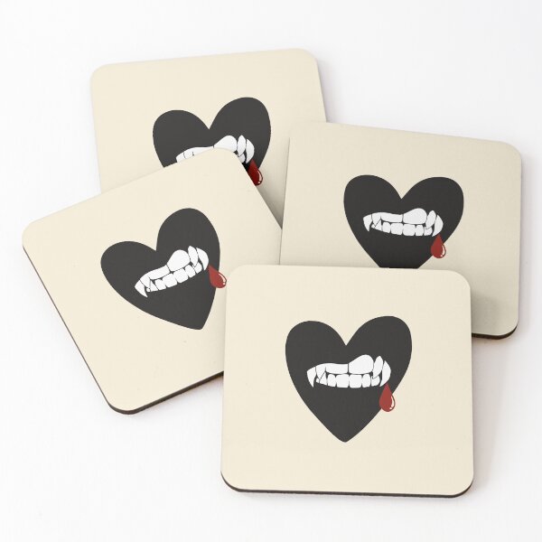 Item preview, Vampire Fangs Gothic Halloween Heart designed and sold by GemsAnatomy.