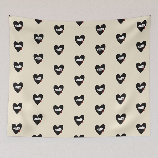 Item preview, Vampire Fangs Gothic Halloween Heart designed and sold by GemsAnatomy.