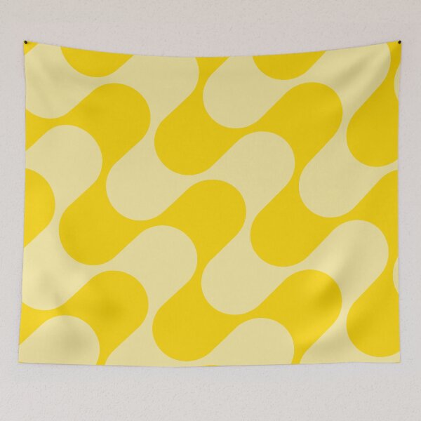 Item preview, Groovy Mod Waves – Abstract Mid-Century Ombre Pattern | Yellow designed and sold by Frohyou.