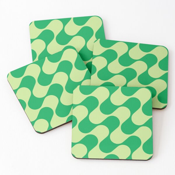 Item preview, Groovy Mod Waves – Abstract Mid-Century Ombre Pattern | Green designed and sold by Frohyou.