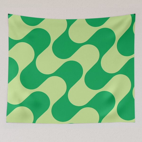 Item preview, Groovy Mod Waves – Abstract Mid-Century Ombre Pattern | Green designed and sold by Frohyou.