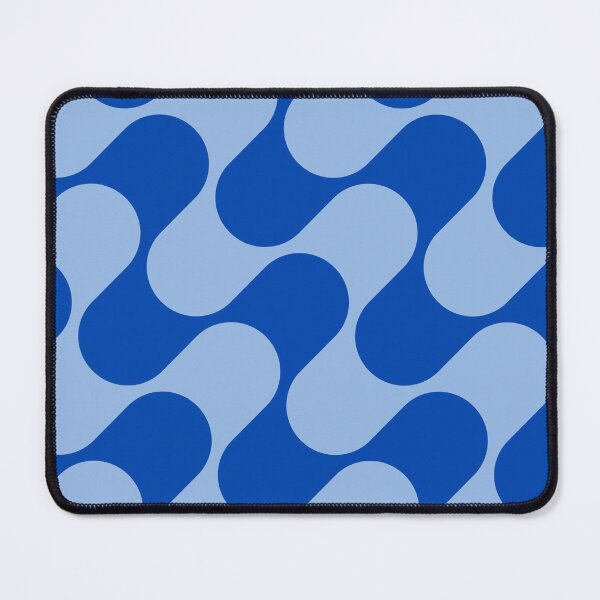 Item preview, Groovy Mod Waves – Abstract Mid-Century Ombre Pattern | Blue designed and sold by Frohyou.