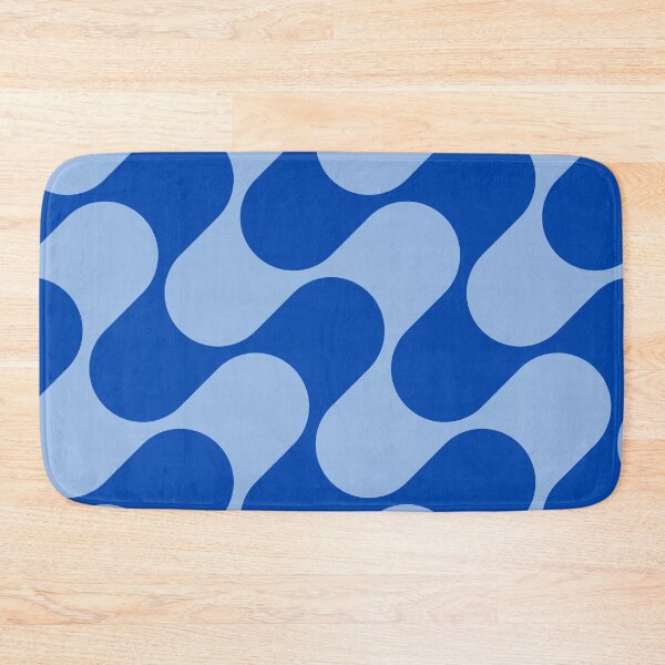 Item preview, Groovy Mod Waves – Abstract Mid-Century Ombre Pattern | Blue designed and sold by Frohyou.