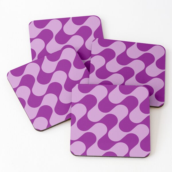 Item preview, Groovy Mod Waves – Abstract Mid-Century Ombre Pattern | Purple designed and sold by Frohyou.