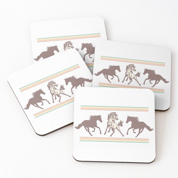 Item preview, Wild Mustang Horses Retro Vibes designed and sold by SunandShade.