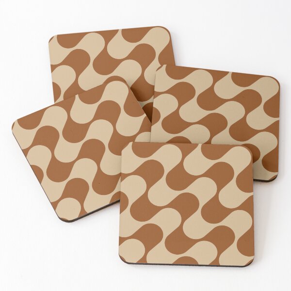 Item preview, Groovy Mod Waves – Abstract Mid-Century Ombre Pattern | Brown designed and sold by Frohyou.