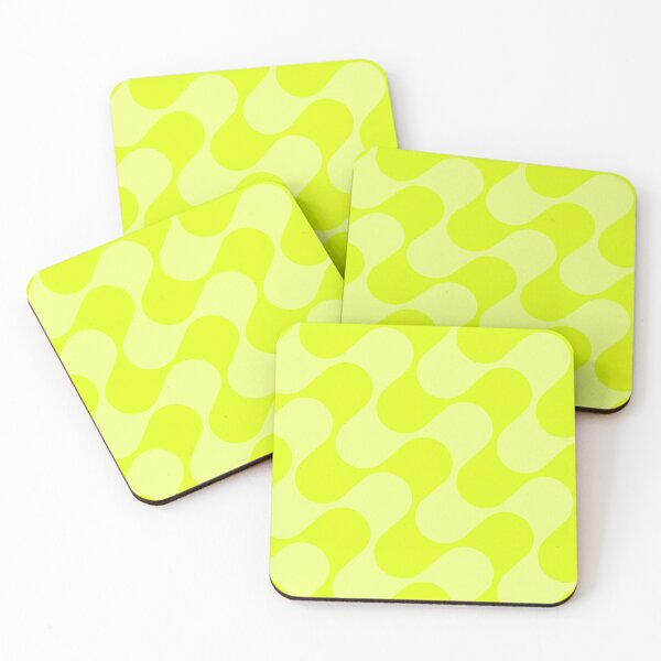 Item preview, Groovy Mod Waves – Abstract Mid-Century Ombre Pattern | Chartreuse designed and sold by Frohyou.