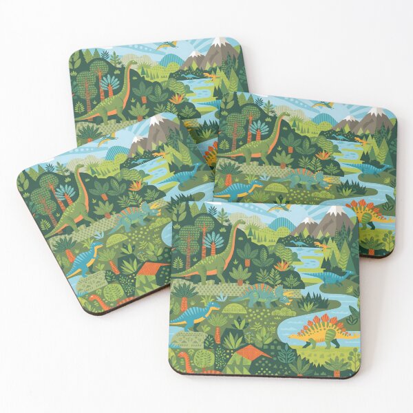 Item preview, Dinosaurs in the jungle. designed and sold by MyHappyArtShop.