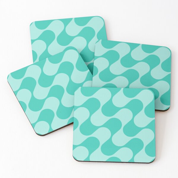 Item preview, Groovy Mod Waves – Abstract Mid-Century Ombre Pattern | Teal designed and sold by Frohyou.