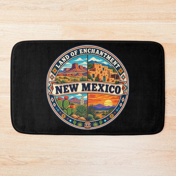 Item preview, New Mexico Land of Enchantment Vintage Desert Travel Badge designed and sold by DreamLayerStudio.