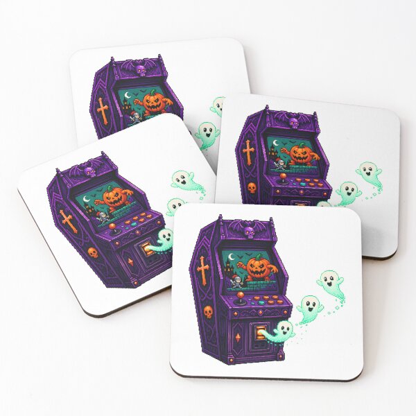 Item preview, Gothic Pixel Arcade Cabinet Halloween Ghost Gamer designed and sold by chattsuede.