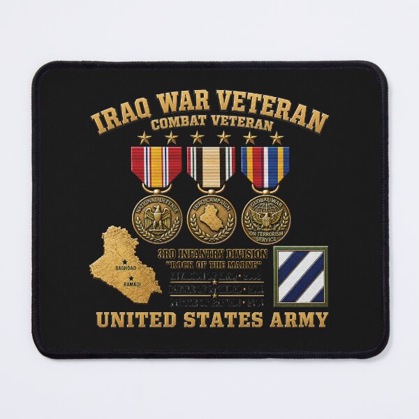 Item preview, Army - Iraq War Veteran - 3rd Infantry Division - 3D - Enhanced designed and sold by Military Insignia Products.