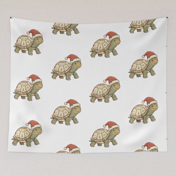 Item preview, Christmas Cute Turtle with Santa Hat  designed and sold by SOUFIANE1991.