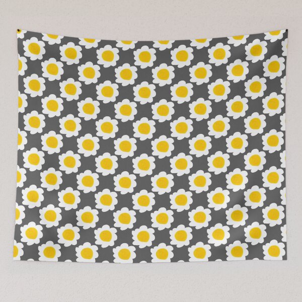 Item preview, Dark Charcoal Retro Daisy designed and sold by CaramelCo.