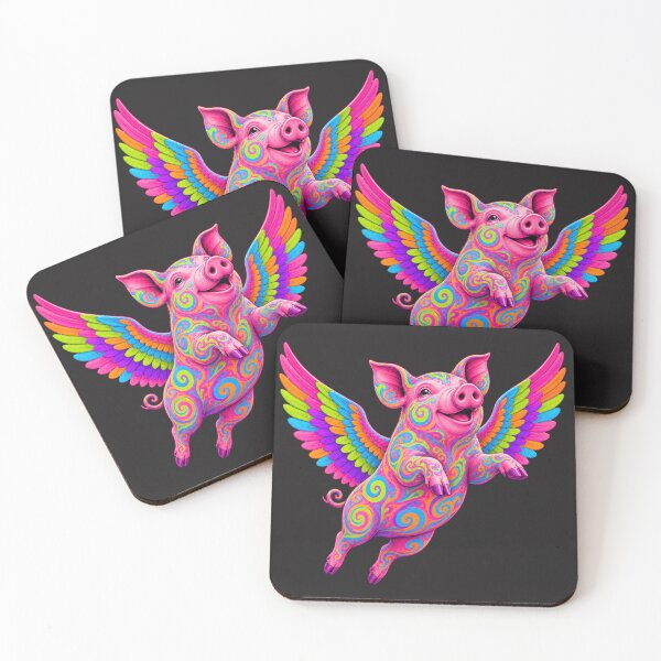 Artikelvorschau, Psychedelisches fliegendes Schwein entworfen und verkauft von cbfineart.
