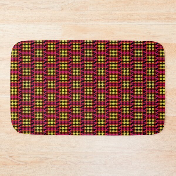Item preview, Modern Pink and Yellow Geometric Kolam Pattern designed and sold by laxmanrajart.